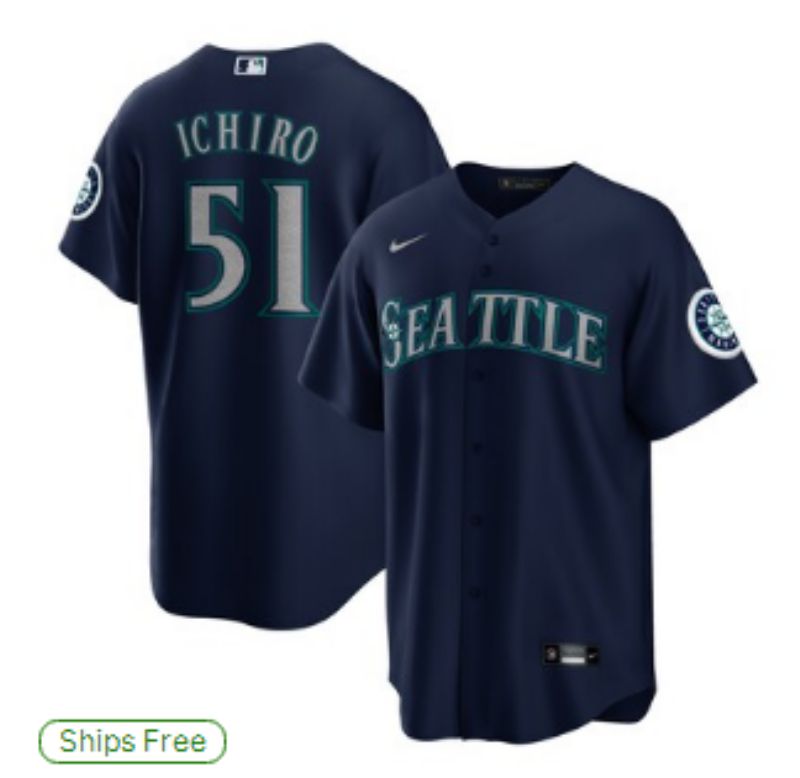 Men 2025 Seattle Mariners #51 Ichiro Blue Game Nike MLB Jersey style 01->seattle mariners->MLB Jersey